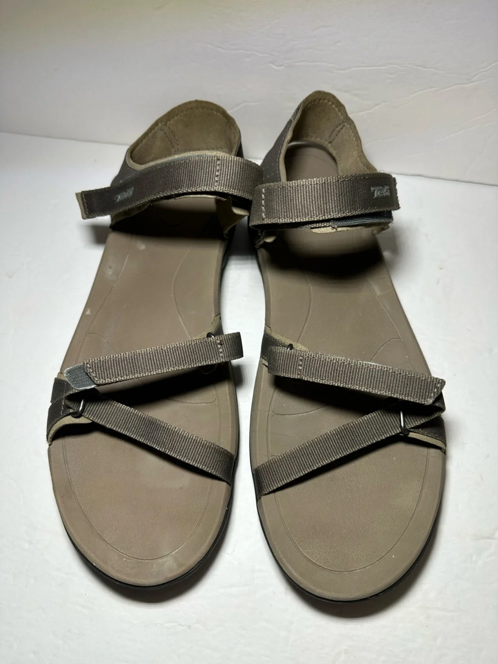 Teva Verra Womens Grey Ankle Strap Sport Trail Hiking Outdoor Sandal Shoe Sz 11